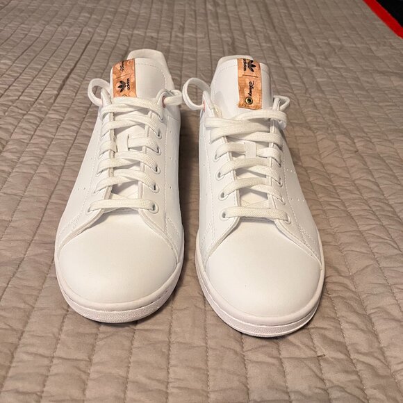 adidas White Sneakers with Tan Accents - Picture 2 of 7